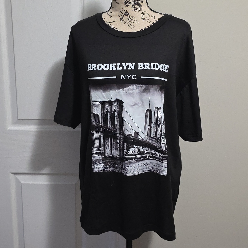 Brooklyn Bridge NYC New York City Graphic Tee Shirt Top M Unisex